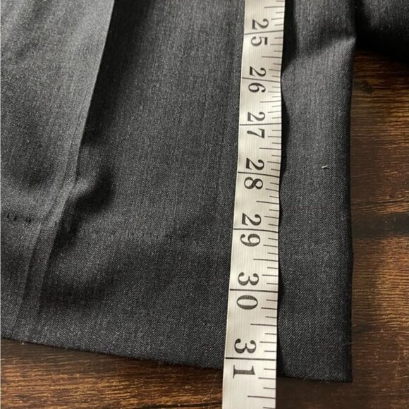 Lafayette 148 Virgin Wool Trouser Pants straight leg grey Women's Size 16 pant - Picture 10 of 11